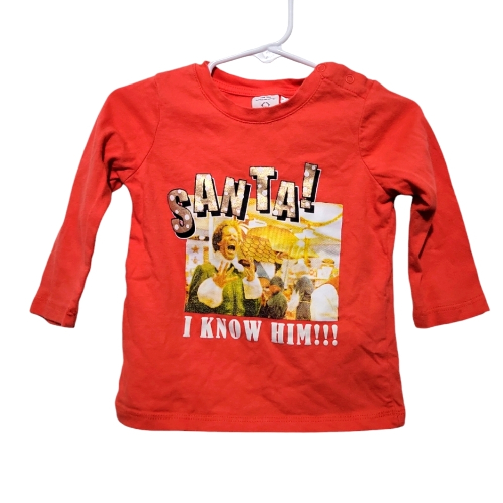 ELF Christmas Long Sleeve Top Size 12-18 Month